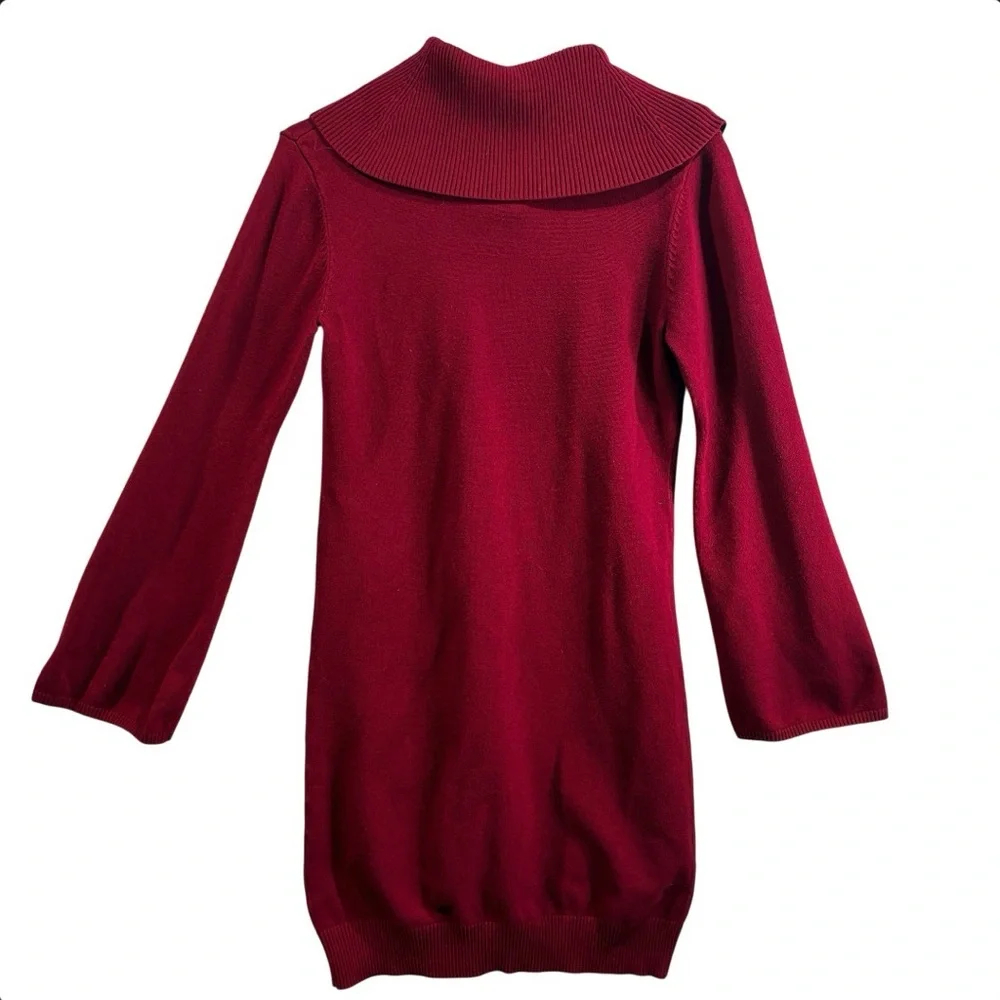 Sweater Dress Cowl‎ Neck Winter Workwear Size M Quiet Luxury